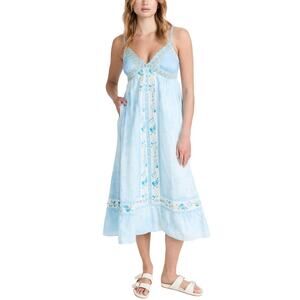 loveshackfancy judalon lace button front midi dress Loveshackfancy Judalon Lace Button Front Midi Dress In Optic White - 76% Off
